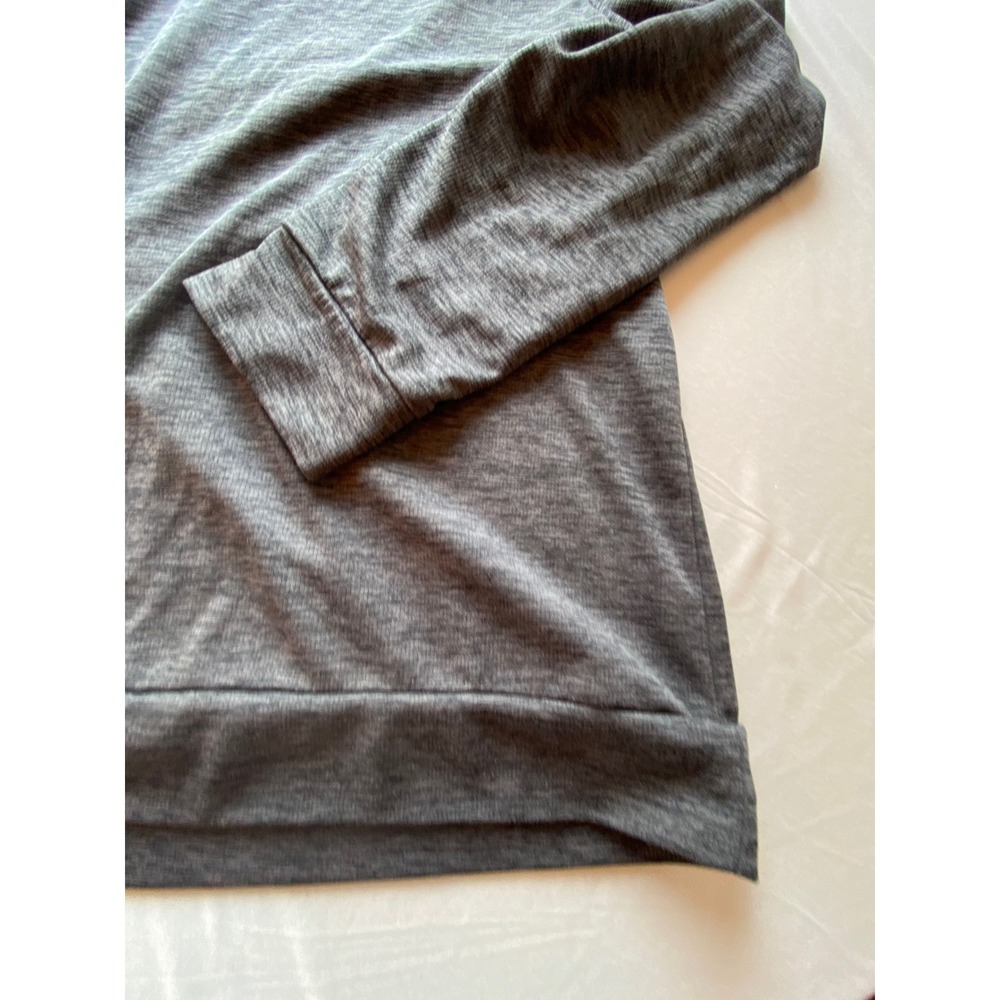 MoFiz Womens Quarter Zip Pullover Gray Heathered Activewear Top XL - Picture 2 of 6